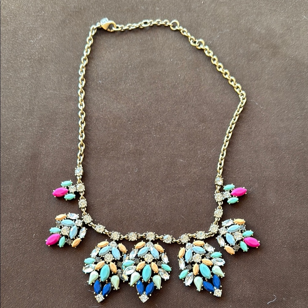 J. Crew Elegant Multicolor Statement Necklace - image 1